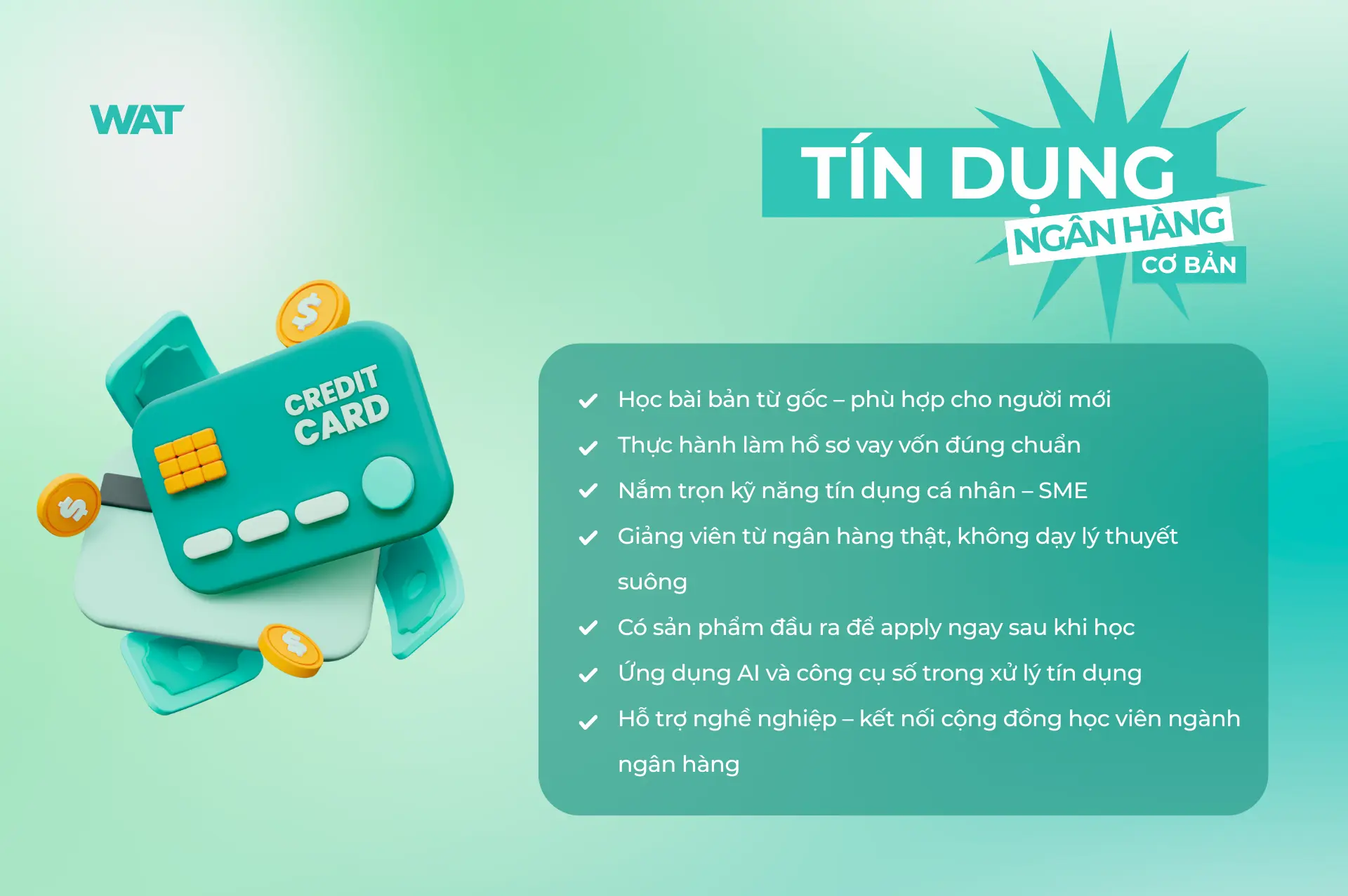 khóa học chuyên viên tín dụng ngân hàng
