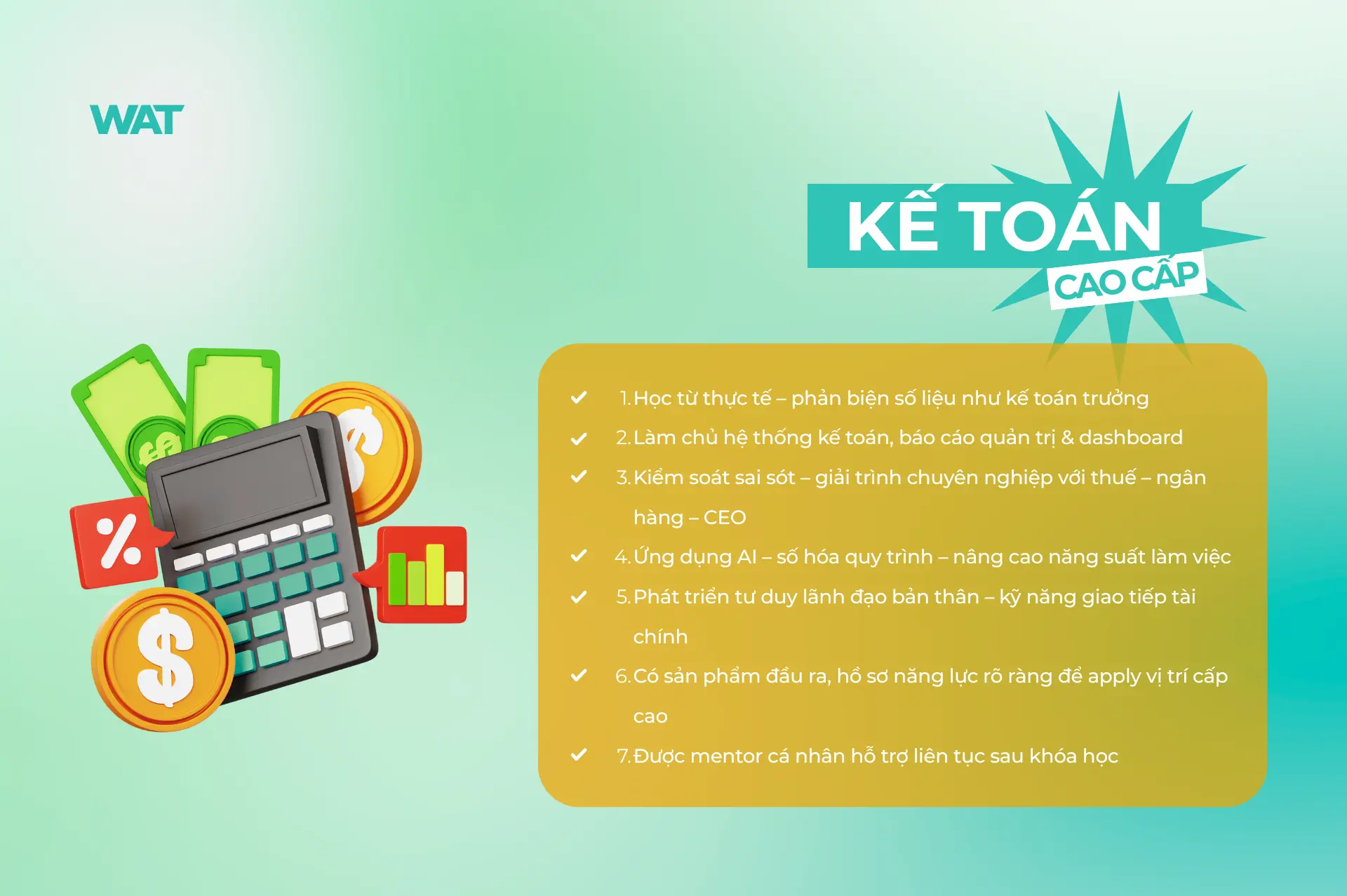 Khoá Học Kế Toán Cao Cấp WAT